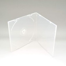 Maxtek 5.2mm CD Case, Slim Single Clear PP Poly Plastic Cases with Outer Slee...