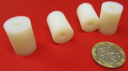 Nylon 66 Spacer, Natural, NO.10 Screw, 5/8" OD x .192" ID x 7/8" Length., 25 pc - Picture 3 of 11