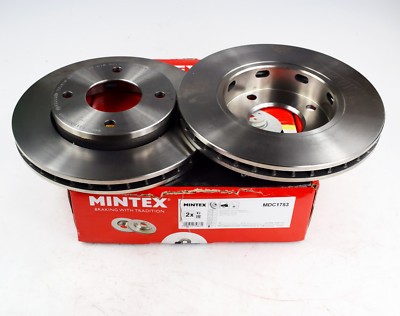 2X MINTEX FRONT DISC BRAKES MDC1753 MITSUBISHI COLT SMART FORFOUR 1.1 1 ...