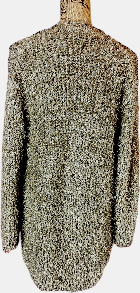 KENSIE MUJER BEIGE/TOSTADO SUAVE MULLIDO PLUMERO CÁRDIGAN CUBIERTA TALLA PEQUEÑA USADO EN EXCELENTE ESTADO Foto 4 de 4