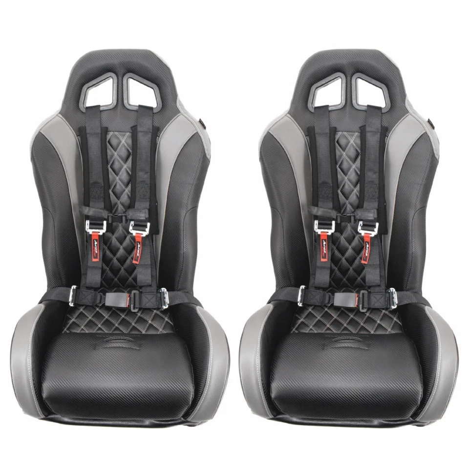 4 Point Harness (Pair) In Black for UTV's RZR Canam Honda Talon KRX YXZ - Image 3 of 4