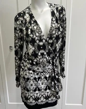 Cache Dress Check Description Sz Sm Gorgeous Print Versailles Print