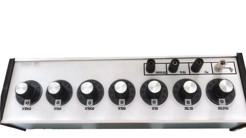 Resistance Box Resistor DC con 7 quadranti min. step 0.01Ω fili in lega impiegati - Immagine 3 di 4