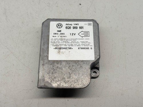 Original VW Polo 9N Airbagsteuergerät Airbagsensor 6Q0909601 5WK42865 #A3