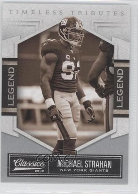 2010 Classics Legend Timeless Tributes Silver /100 Michael Strahan #237 HOF 0f8