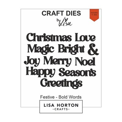 Lisa Horton Crafts Festive Dies-Bold Words