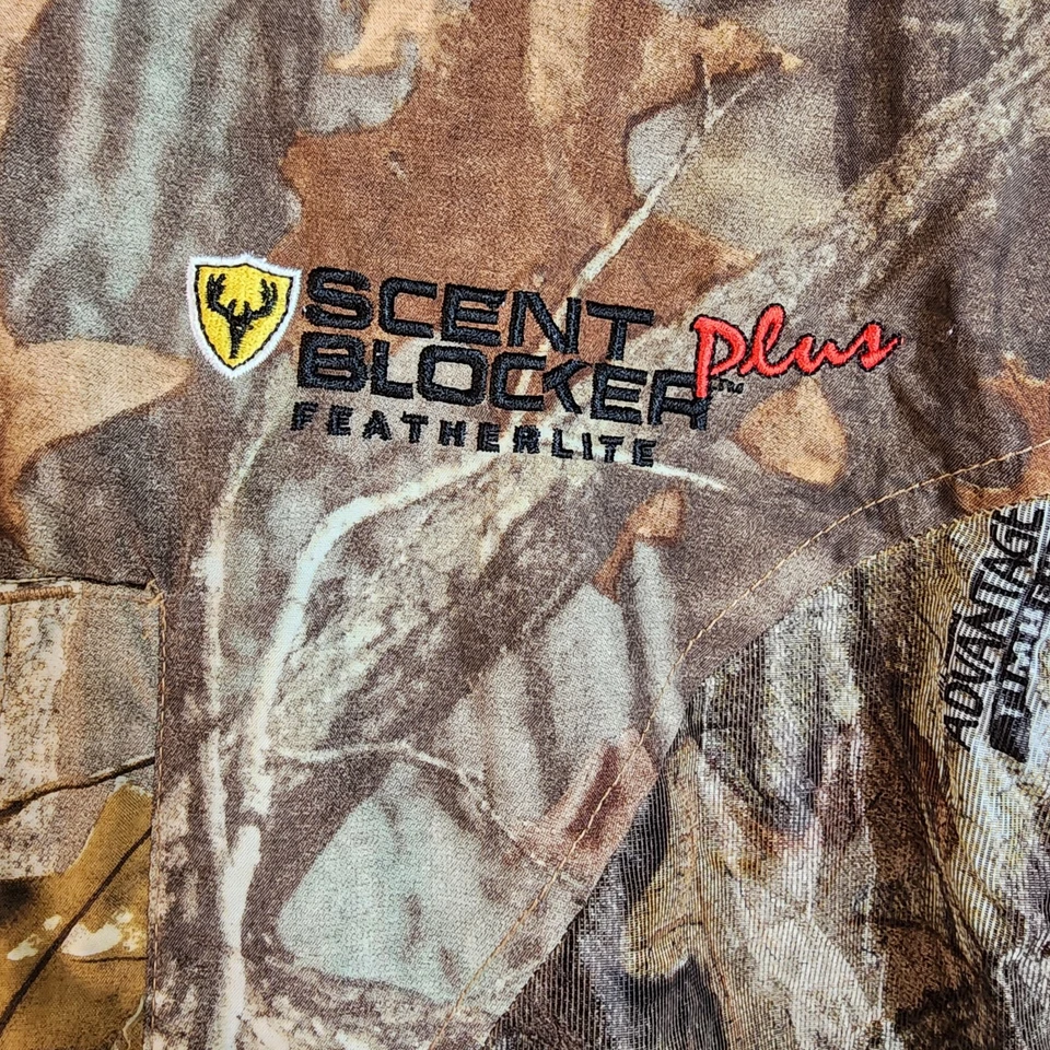Scent Blocker Stealth Camo Carbon Alloy RealTree Hunting Jacket W/ Face Shield M - Image 3 of 4