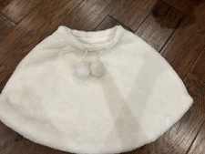 Girls Shawl Cape Faux Fur Caplet Family Celebrations Ages 4-8 Parties Church