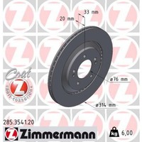 2X Zimmermann 285.3541.20 Bremsscheibe FüR Hyundai I30 I30 Fastback Kona Pde Pd
