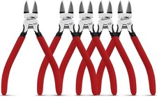Wire Cutters 5 PACK, 6 inch, Side Cutters, Flush Cut Pliers Spring Loaded Cutt