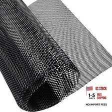 Universal Car Grill Mesh 40" x 13", Black-Painted 6x12mm Rhombic Hole black