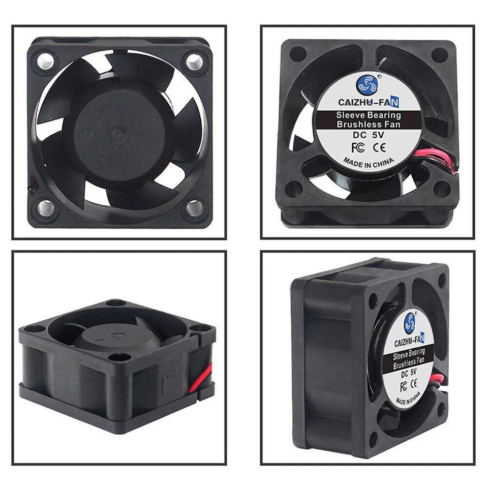 2/4*Computerlüfter Lüfter, 7200 U/min leise FAN Lüfter 5V 12V 24V, 40x40x20 mm,, - Bild 3 von 4
