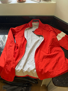 Rapha Womens Cycling Softshell Jacket Red/White Full Zip Long Sleeve Size L