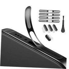 USB C Dust Plug, Phone Speaker Mesh and Anti Dust Port Cover, Phone Black