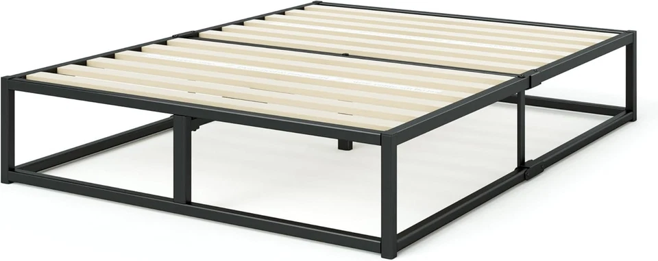 Platform Bed Frame Wood Slat Support No Box Spring Needed Easy Assembly - Image 3 of 4