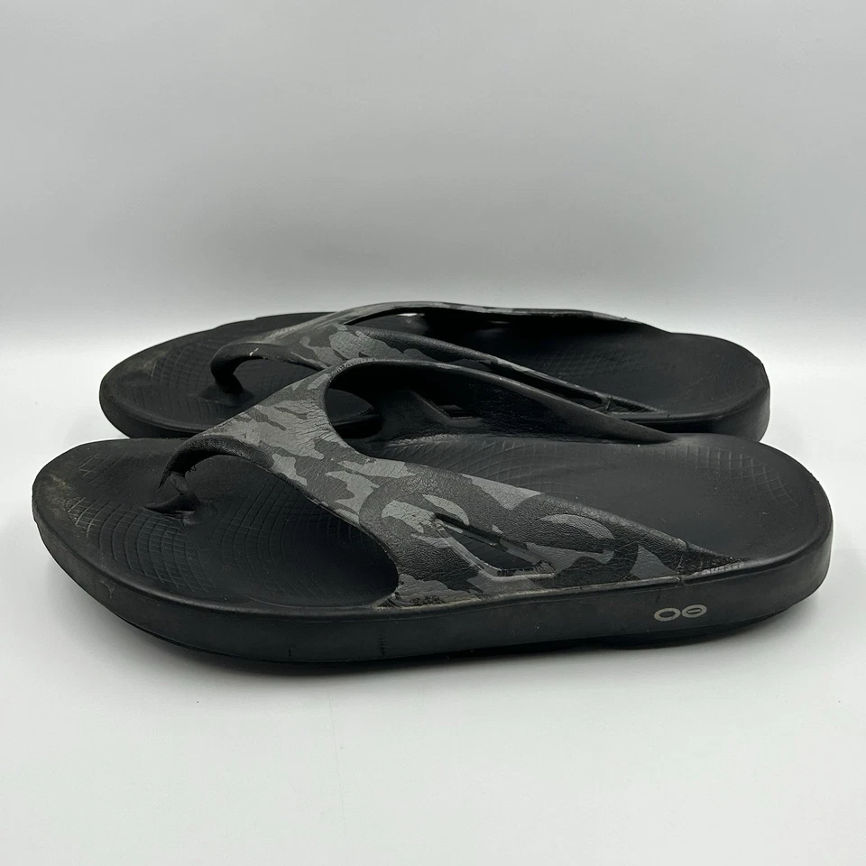 Sandalias Oofos Chanclas Negras Grises Camufladas Recuperación Hombres 10 Mujeres 12 EU 43 Foto 4 de 4
