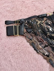 Bordelle Onda Brief Black Bronze size XS NWT