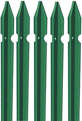 Saette A L In Ferro Plastificato Italfence – Altezza 200cm, Sezione 25x25x3mm, Colore Verde RAL6005, Per Recinzioni. Confezione Da 5 Pezzi, Resistenti E Durevoli!