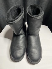 UGG Classic Boots Größe 43 Schwarz Leder Stiefel F23114G