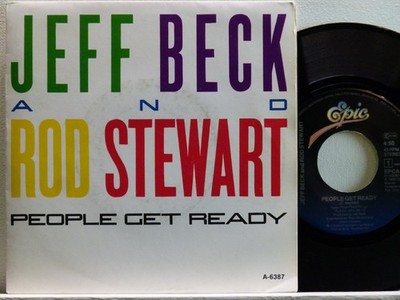 Jeff Beck & Rod Stewart -People Get Ready/Back On The Street  NL-1985  Epic 6387