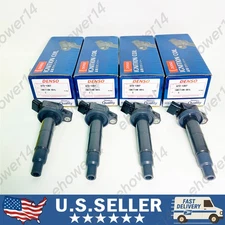 4PCS 90919-02244 673-1307 DENSO Ignition Coils For 2001-2008 Toyota Rav4 2.4L L4