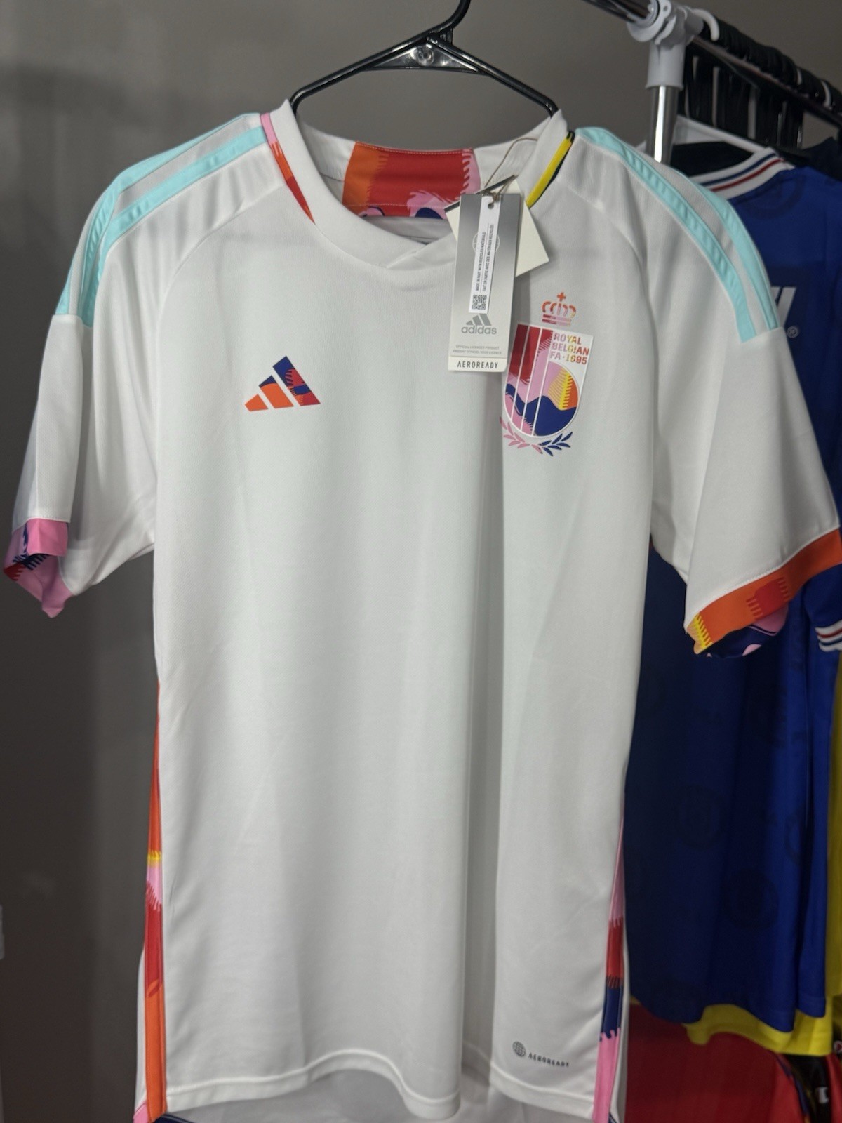 adidas Belgium National Team White Soccer Jersey Shirt Men's M