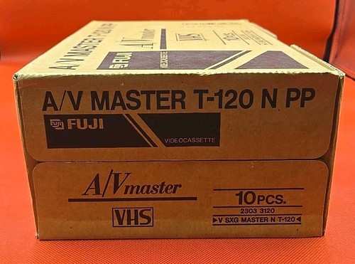 Fuji VHS T-120 A/V Master N PP Sealed Case 10 Video Cassette Tapes Quality New - Picture 2 of 4