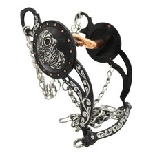 5" Black Horse Bit Freno Cobre Charro Para Caballo