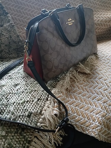 COACH Lillie Carryall Satchel Color Block Signature Canvas