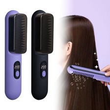 Portable Hair Straightener Brush Anti Scald Hair Cordless Hair Straightener CW