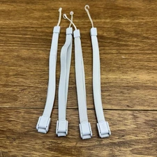 Lot Of 4 OEM Nintendo WII Remote Wrist Straps RVL- 018 Grey Cleaned Authentic