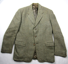 Vtg 50's 60's Selfridges HARRIS TWEED Wool Blazer Sport Coat Jacket Mens 39 L