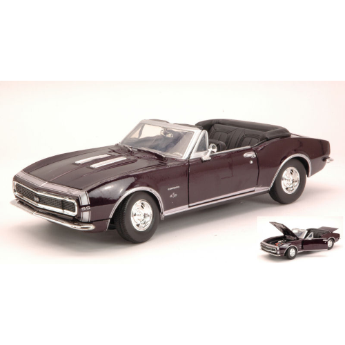 Chevrolet Camaro Ss 1967 Cabrio Borgogna 1:24 Motormax Auto Stradali -D- Neues M-image