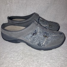 Easy Spirit Explore 24 ESEZCOOL Gray Wool Suede Mules Comfort Shoes Sz 9N New