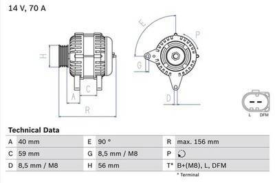 Alternator Bosch 0986041510