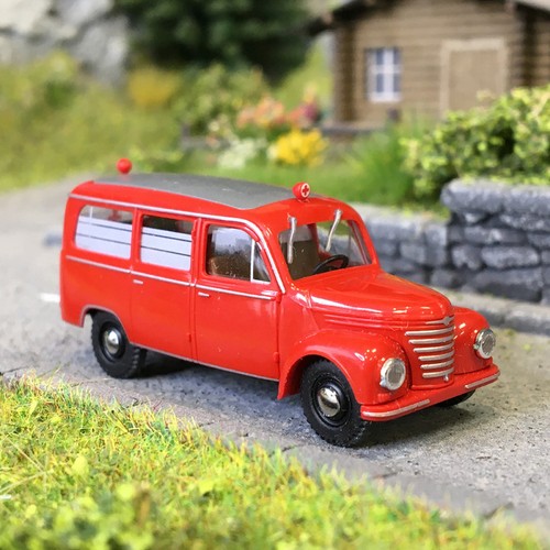 Autobus Framo, V901/2, pompiers/ambulance - BUSCH 51264 - HO 1/87 | Zustand: Neuf