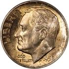 1950-D Roosevelt Dime - FB/FT - Obverse Toning - BU!