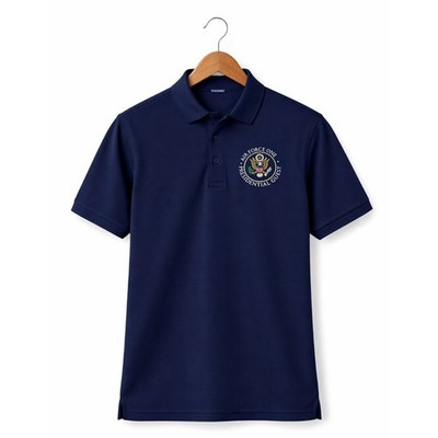 Presidential Seal Air Force One Blue Short Sleeve Presidential Guest Polo Shirt