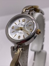 Womens Kim Rogers Silver Gold Tone Watch New Battery