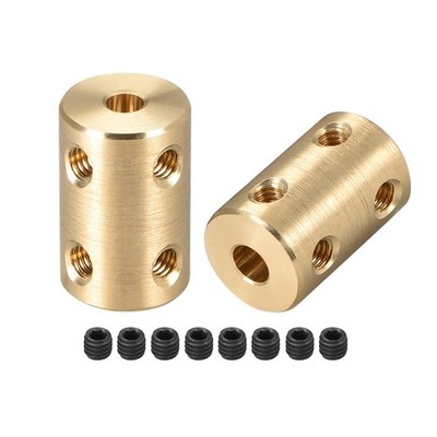 2 Stück 4mm bis 5mm Bohrung Schraube L22XD14 Kupfer WellenkupplungsMotorzubehör