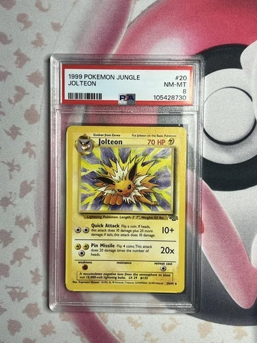 Vintage Card - Jolteon 20/64 from 1999 Pokemon Jungle PSA 8