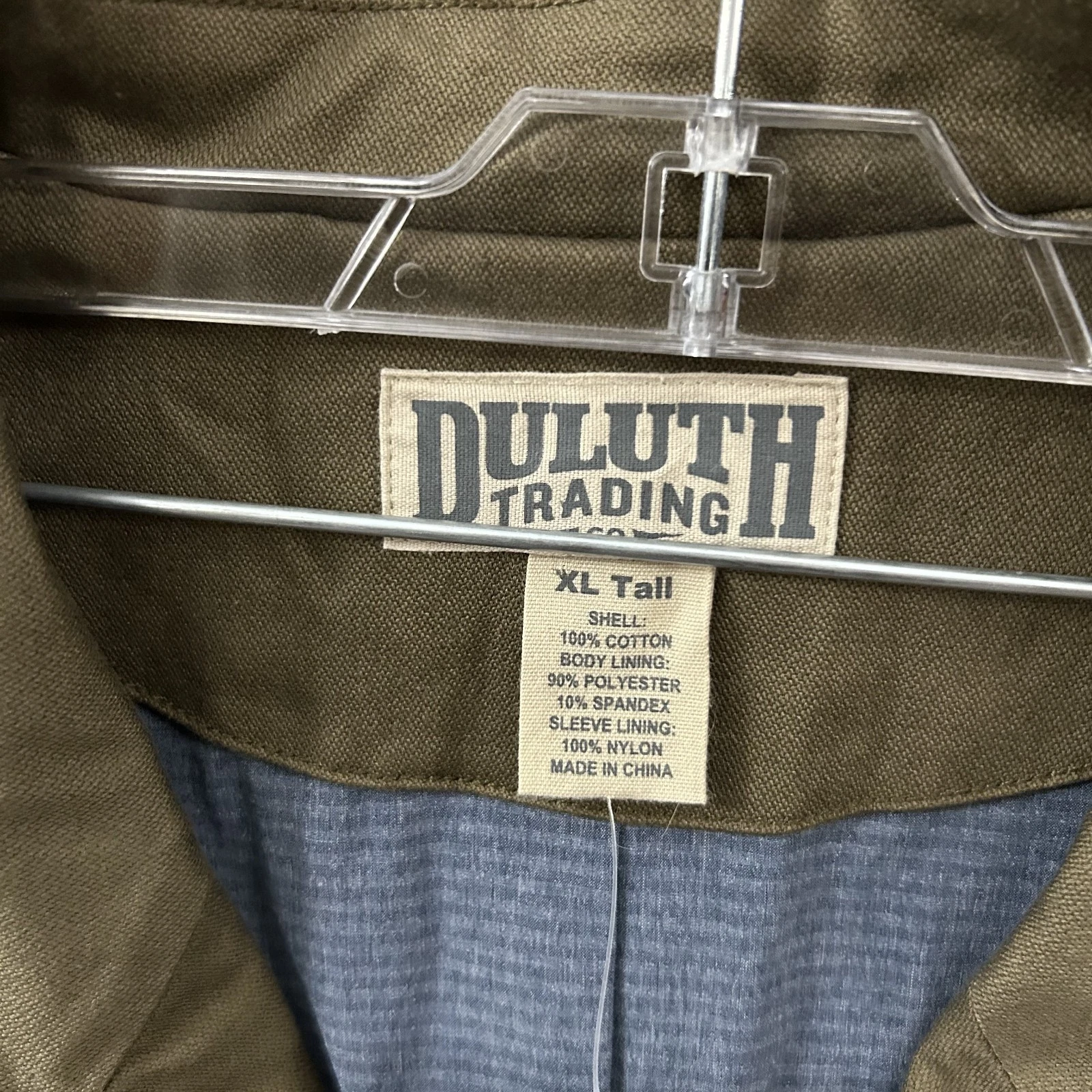 Duluth Trading Jacket Mens Extra Large Tall XLT Green Canteen Gentlemans Casual - product detail image 5