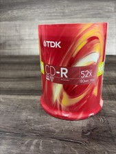 TDK CD-R 100 Pack 52X Blank Discs 700MB 80 Min New Sealed