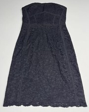 Diane Von Furstenberg Bailey Strapless Lace Cocktail Mini Dress Black 2