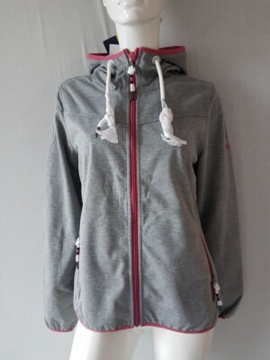 Schmuddelwedda Jacke  Funktionsjacke  Damen grau Melange sorbetrot Gr.L/M---NEU*