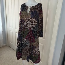 MSK Floral Print Mini Dress Poly Blend Size Medium