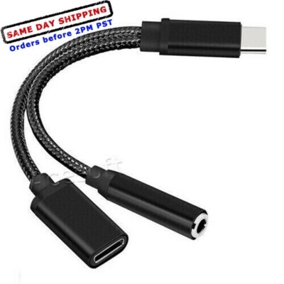 USB-C Type C to 3.5mm Audio Aux Headphone Jack Adapter for Huawei P20 SmartPhone