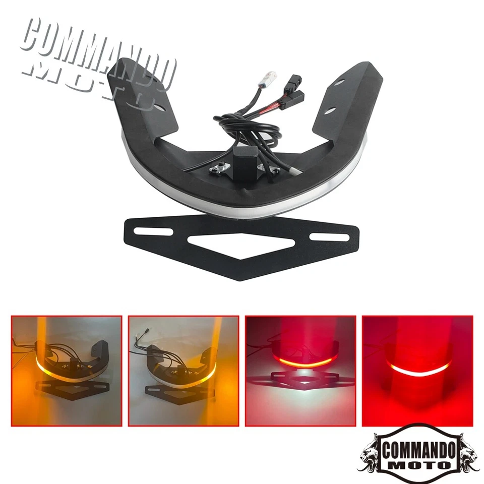 For Ducati Monster 1200 S 821 2014-17 LED Fender Eliminator Kit Brake Turn Light - Image 3 of 4