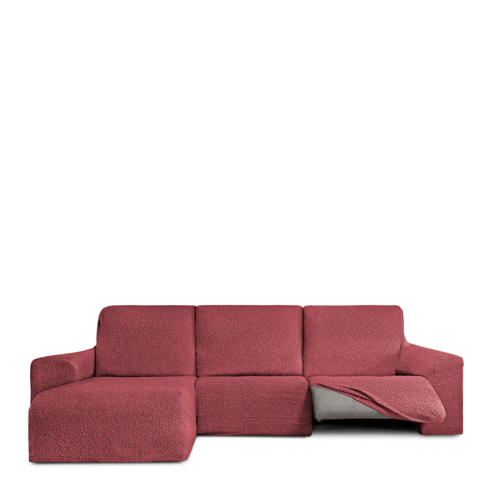 Funda para sofa chaise longue relax izquierda, a derecha tela bielastica puf