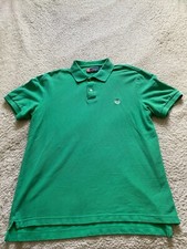 Chaps Men Short Sleeve Polo Shirt Green Size M